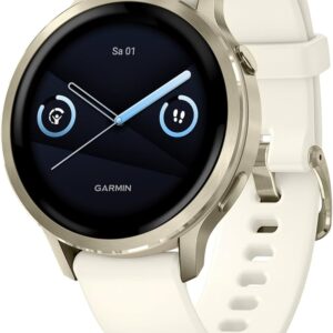 Garmin Venu 4 41mm Soft Gold Elfenbein, GPS-Smartwatch, Edelstahl-Gehäuse, AMOLED-Touchdisplay, Sport-Apps, OVP | Zustand: Neu | Farbe: schwarz