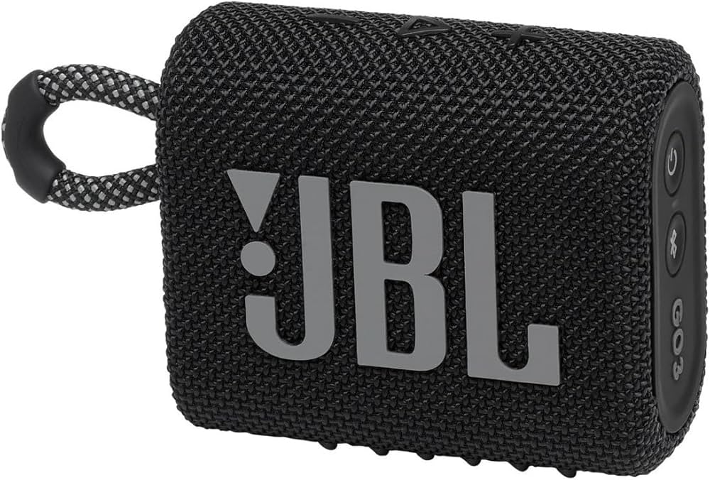 JBL GO 3 Schwarz, Tragbarer Bluetooth-Lautsprecher, wasser- und staubdicht gemäß IP67, bis zu 5 Std. Akkulaufzeit | Zustand: Sehr Gut