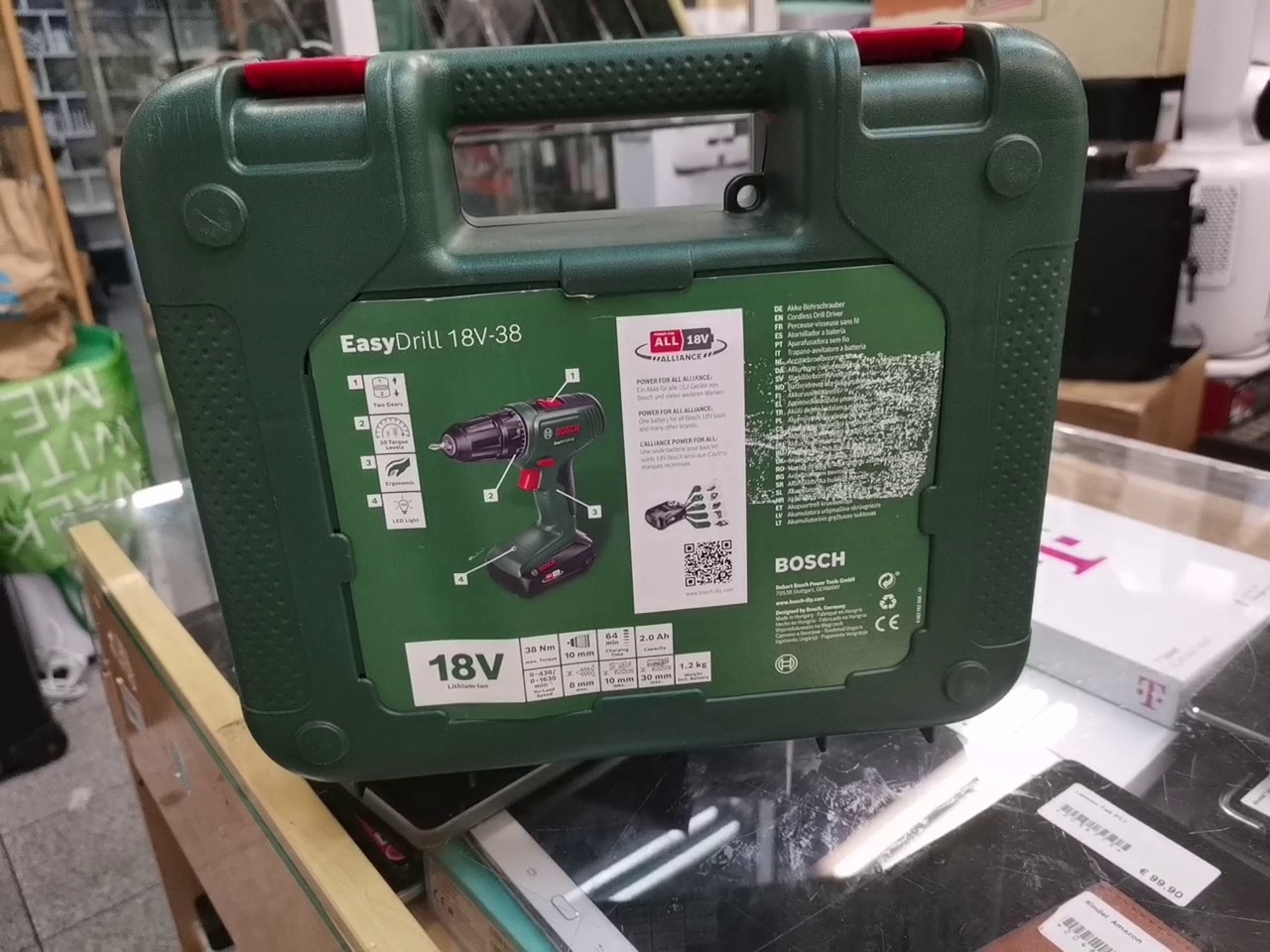 Bosch EasyDrill 18V-38, Akku-Bohrschrauber im Koffer, inkl. 18V 2.0Ah Akku und Ladegerät, Power for ALL System | Zustand: Sehr Gut – Bild 2