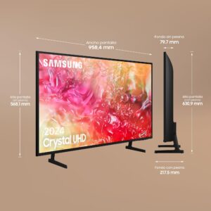 Samsung GU43DU7179 43 Zoll 2024 Schwarz, Crystal UHD 4K Smart TV, inklusive Fernbedienung, 3-seitig rahmenloses Design | Zustand: Gut