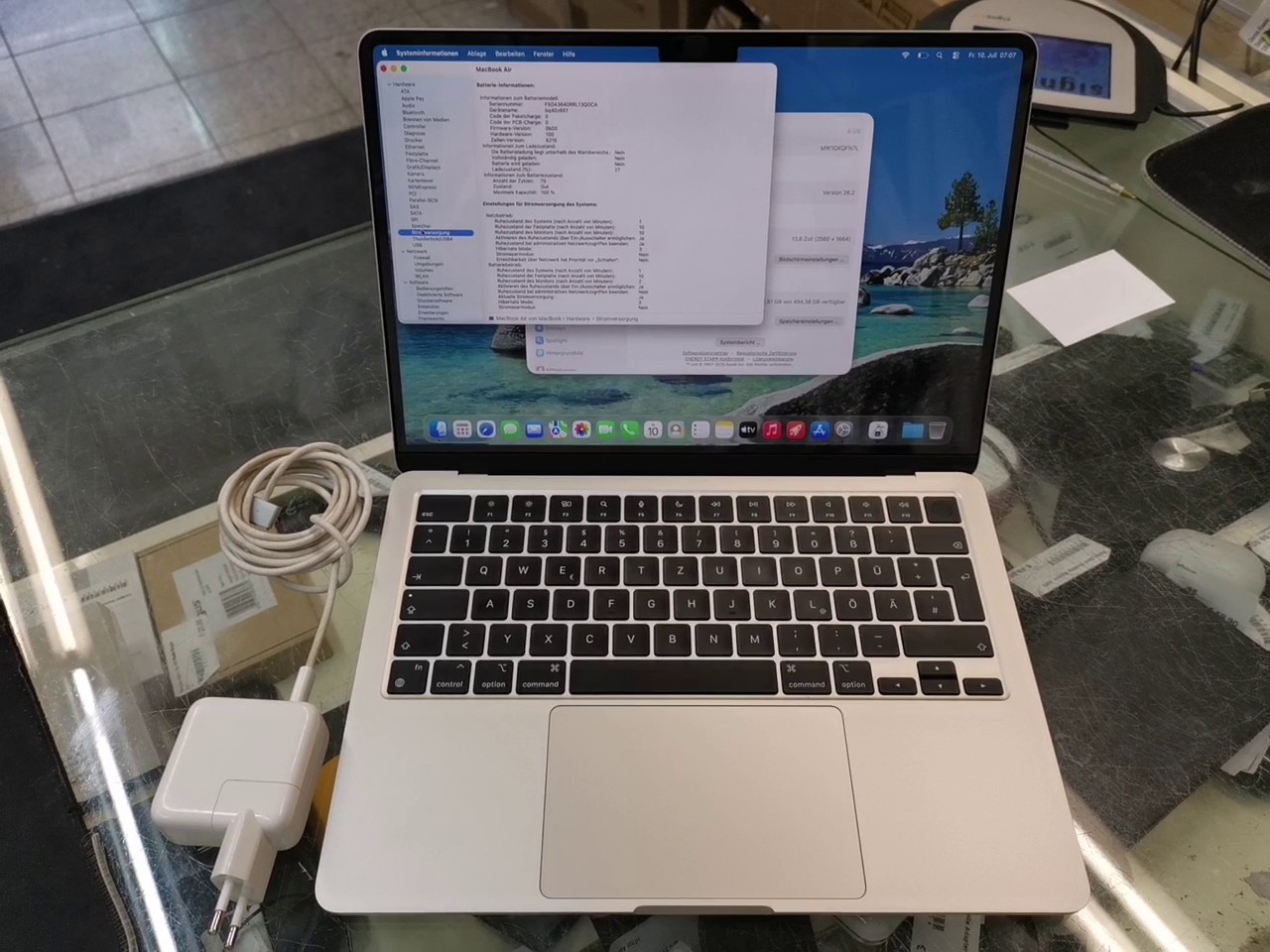 Apple MacBook Air 13 M3 2024, 8 GB RAM, 512 GB SSD, inkl. Ladegerät, Farbe gemäß Gehäuse (Midnight, Starlight, Space Gray, Silber) 75 Ladezyklen | Zustand: Sehr Gut – Bild 2
