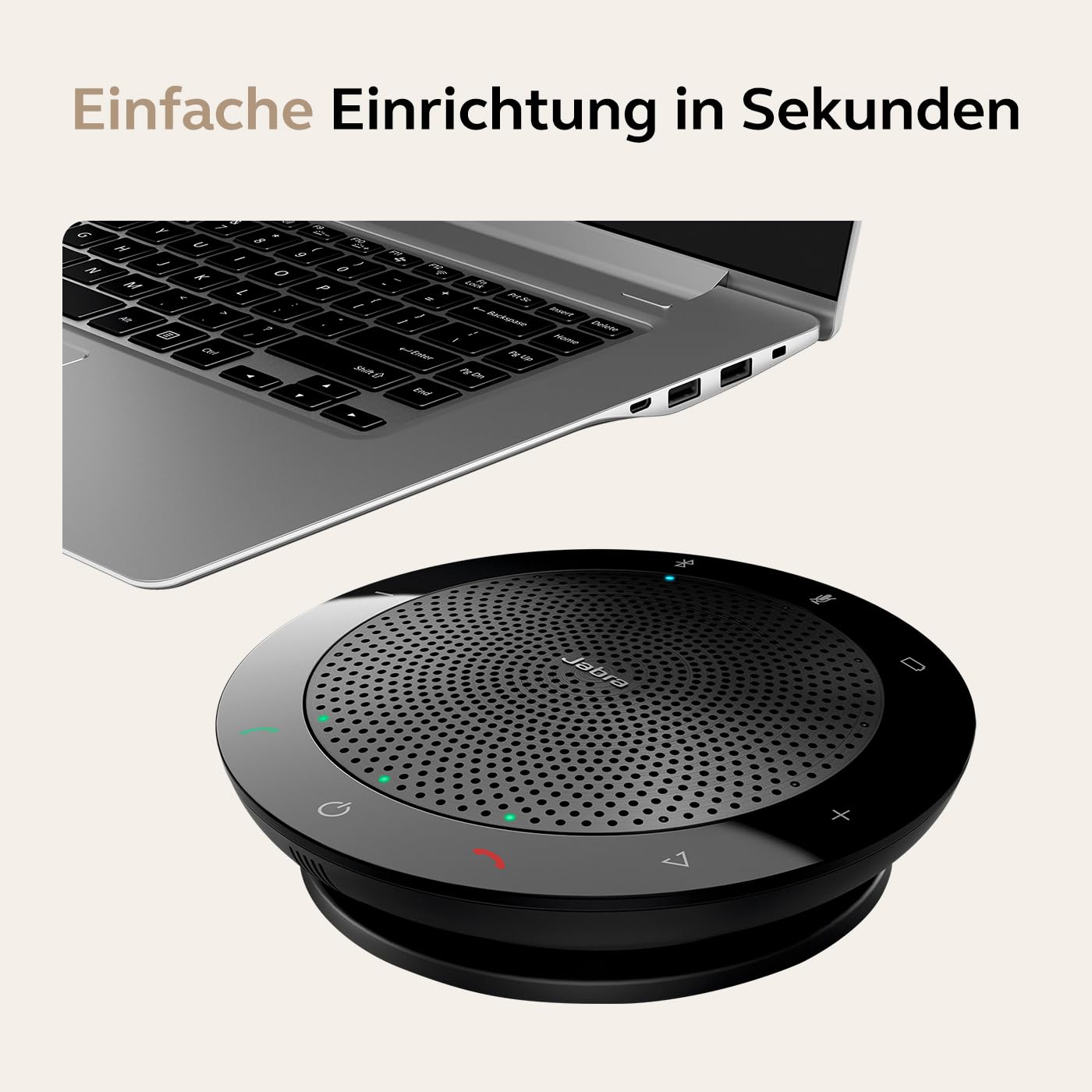 Jabra Speak 510 Konferenzlautsprecher, Tragbare Freisprechlösung mit Bluetooth und USB, inklusive Originalverpackung (OVP). | Zustand: Neu – Bild 3