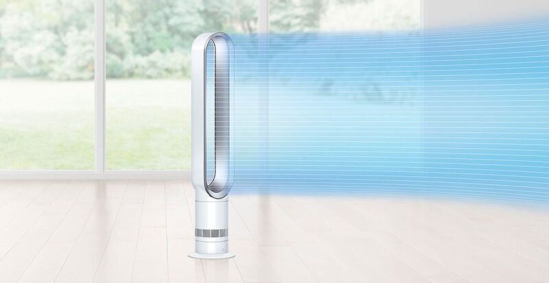 Dyson Cool AM07 Turmventilator Weiß/Silber, Inklusive Originalverpackung, Air Multiplier Technologie, 10 Geschwindigkeitsstufen, Timer | Zustand: Neu