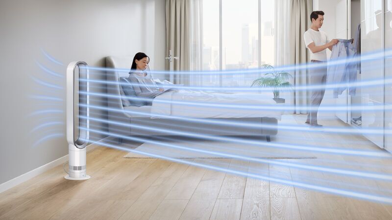 Dyson Cool AM07 Turmventilator Weiß/Silber, Inklusive Originalverpackung, Air Multiplier Technologie, 10 Geschwindigkeitsstufen, Timer | Zustand: Neu – Bild 4