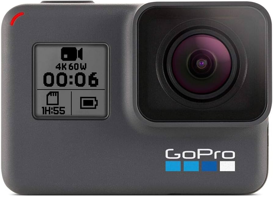 GoPro HERO6 Black 2017 Grau, Actionkamera mit 4K60-Video, GP1-Chip, Touchscreen, Sprachsteuerung und Wasserdicht bis 10m. | Zustand: Gut – Bild 2