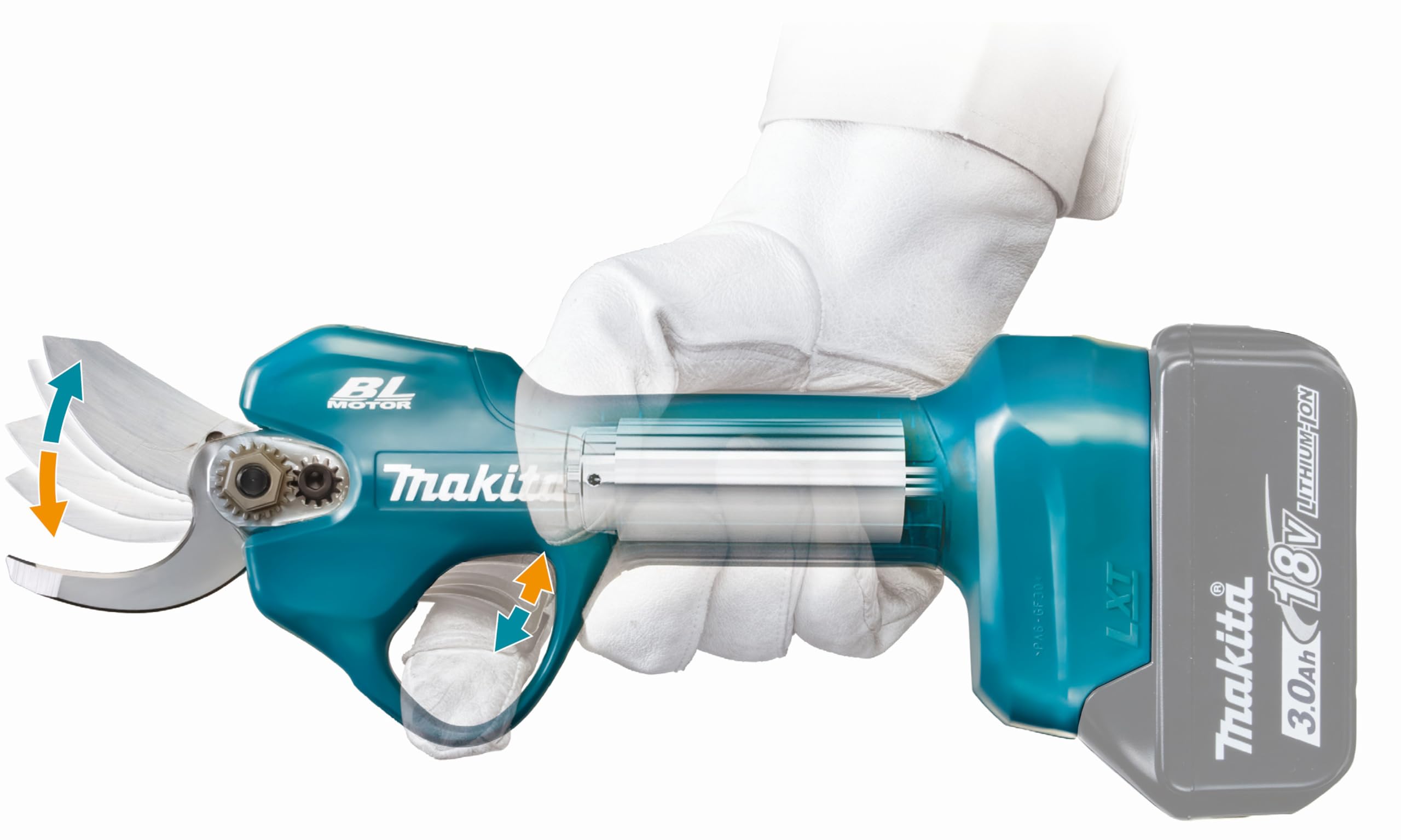 Makita DUP181Z Akku-Astschere, Bürstenlose 18V LXT-Astschere für Äste bis 30 mm, 4-stufige Schnittweitenverstellung, inkl. OVP | Zustand: Neu – Bild 3