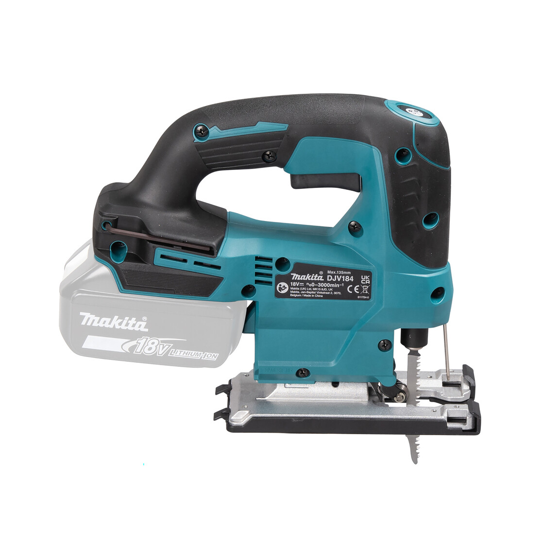 Makita DJV184 Akku-Stichsäge, 18V LXT Brushless-Motor, BügeLadegerätriff, 0-3.000 Hub | min, werkzeugloser Sägeblattwechsel | Zustand: Neu – Bild 3