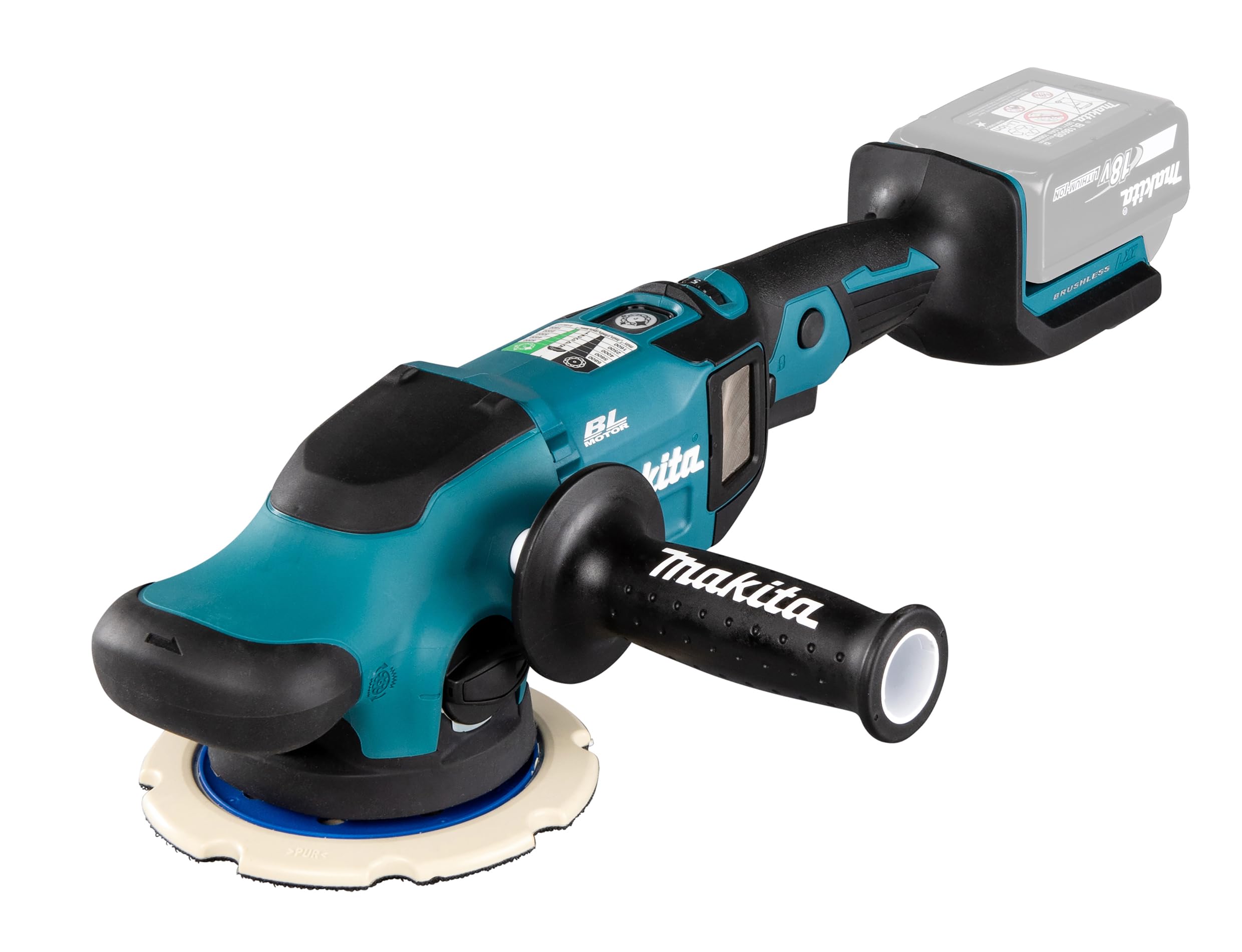 Makita DPO600Z Akku-Exzenterpolierer, 18V LXT, 150 mm Schleifteller, bürstenloser Motor, zwei Rotationsmodi, Lieferung ohne Akku | Ladegerät | Zustand: Wie Neu – Bild 2