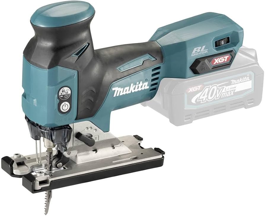 Makita JV001GZ XGT, Leistungsstarke Akku-Pendelhubstichsäge mit 40V max., bürstenlosem Motor, Hubhöhe 26 mm, Leerlaufhubzahl 800-3500 min?¹, Schnittleistung Holz bis 135 mm, Lieferung als Solo-Gerät ohne Akku und Ladeger | Zustand: Wie Neu
