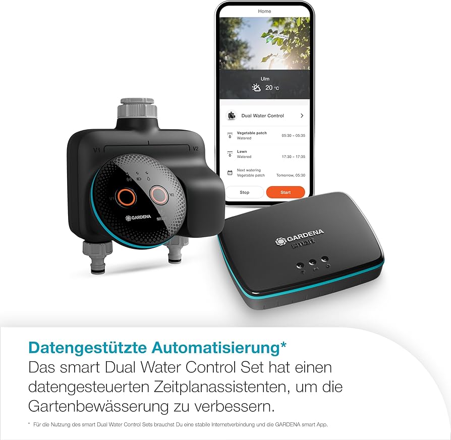 Gardena smart Dual Water Control, Intelligente Bewässerungssteuerung mit zwei separaten Ventilen, steuerbar per App und Smart Home. | Zustand: Neu – Bild 3