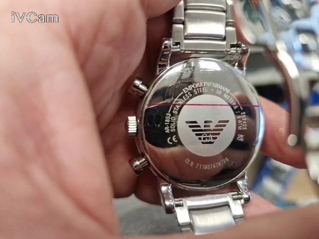Emporio Armani Luigi AR1853 Silber Schwarz, Herren-Chronograph, Edelstahl, Zifferblatt schwarz, Datumsanzeige, OVP | Zustand: Wie Neu – Bild 2