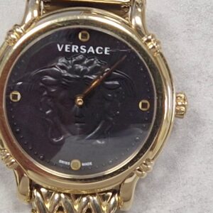 Versace Medusa, Gold, Damenuhr, Quarz, Saphirglas, Edelstahl, 5 ATM, ovp | Zustand: Sehr Gut