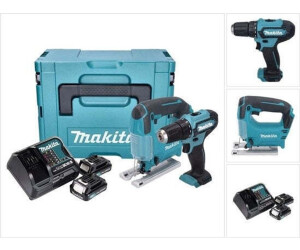 Makita CLX237SAJ Akku-Set 12V, Set bestehend aus Akku-Bohrschrauber DF333D, Stichsäge JV101D, 2x 2.0Ah Akkus, Ladegerät und Makpac. | Zustand: Neu