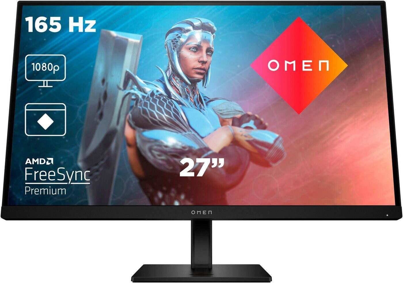 HP OMEN 27 FHD Gaming Monitor, 27 Zoll, 165Hz, IPS-Panel, 1ms Reaktionszeit, AMD FreeSync Premium, in Originalverpackung (OVP) | Zustand: Sehr Gut