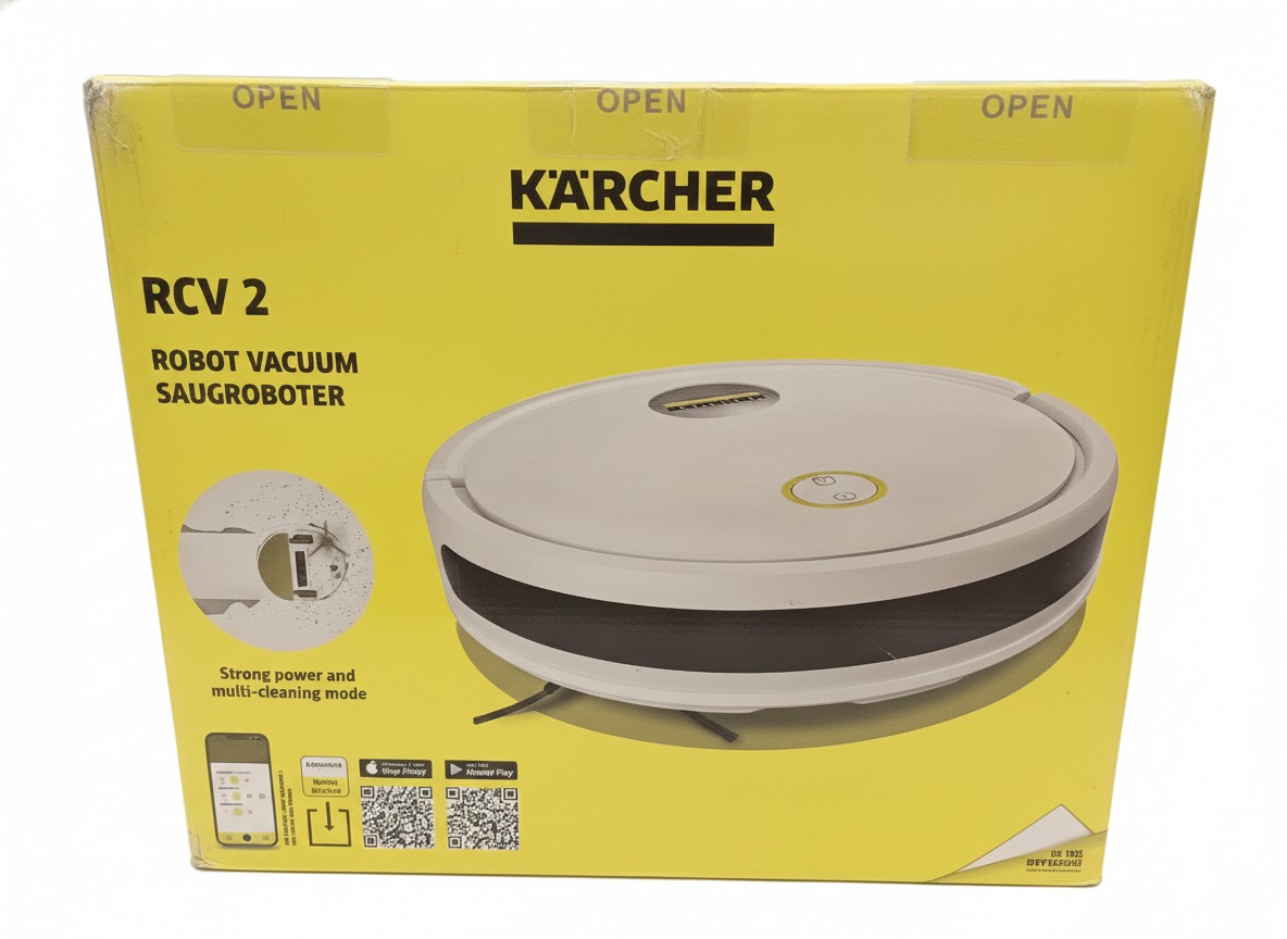 Kärcher RCV 2 Saugroboter weiß, Saug- und Wischroboter mit App-Steuerung, Gyro-Navigation, 4000 Pa Saugleistung, inkl. OVP. | Zustand: Neu
