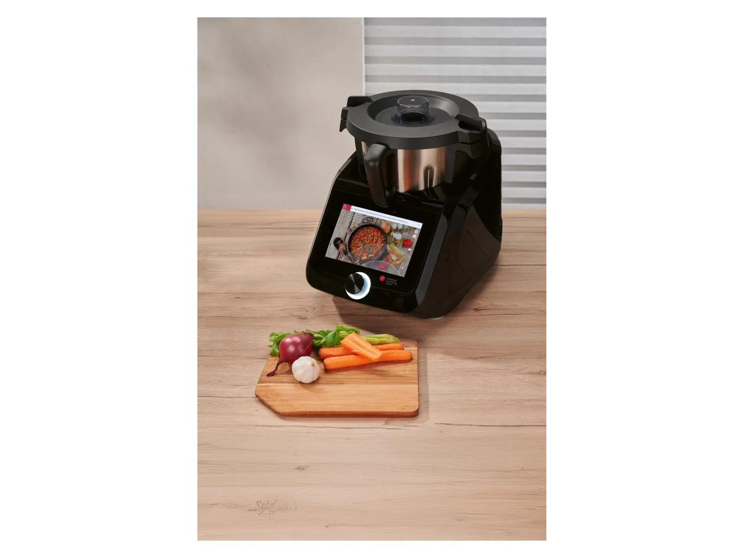 Silvercrest Monsieur Cuisine Smart SKMS 1200 B1 schwarz, Smarte Küchenmaschine mit Kochfunktion, 8-Zoll-Farbdisplay, integrierter Waage und WLAN-Anbindung für geführtes Kochen. | Zustand: Neu – Bild 5