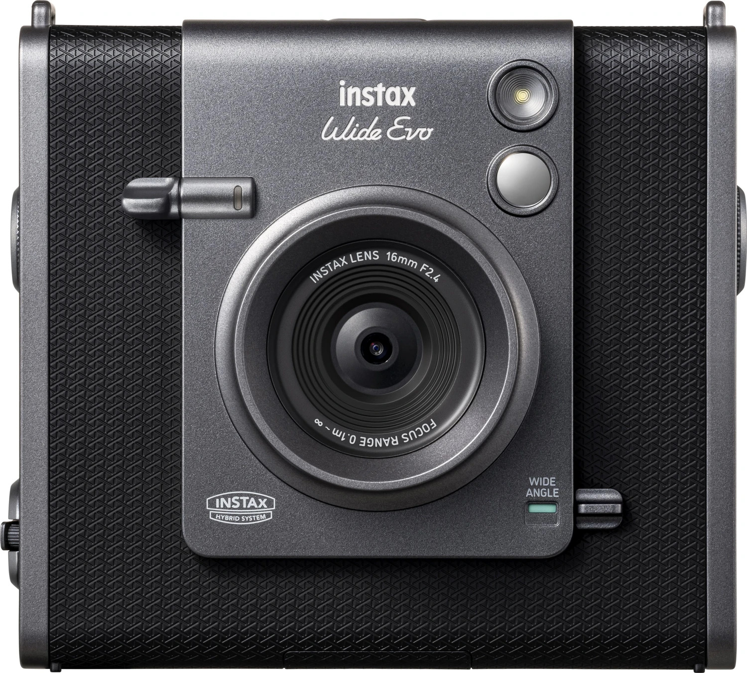 Fujifilm instax WIDE Evo Black, Hybride Sofortbildkamera mit Weitwinkelobjektiv, 10 Objektiv- & 10 Filmeffekten, USB-C & Druckhebel | Zustand: Neu
