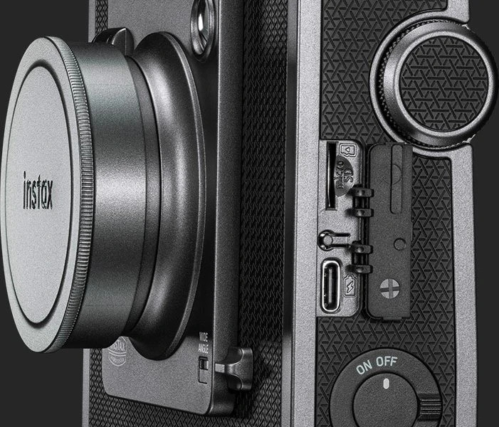 Fujifilm instax WIDE Evo Black, Hybride Sofortbildkamera mit Weitwinkelobjektiv, 10 Objektiv- & 10 Filmeffekten, USB-C & Druckhebel | Zustand: Neu – Bild 3