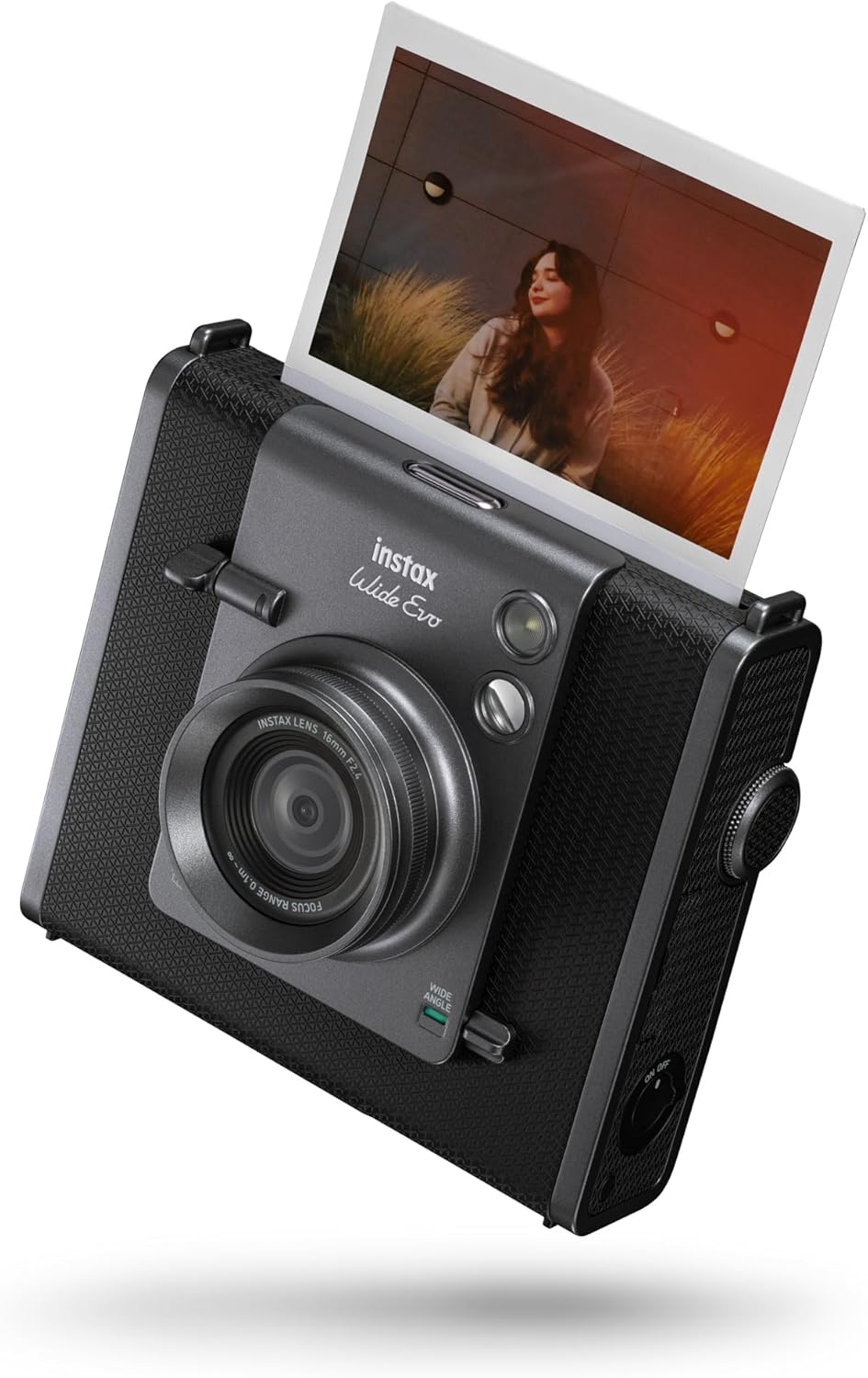 Fujifilm instax WIDE Evo Black, Hybride Sofortbildkamera mit Weitwinkelobjektiv, 10 Objektiv- & 10 Filmeffekten, USB-C & Druckhebel | Zustand: Neu – Bild 5