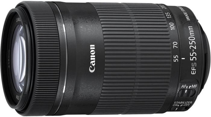 Canon EF-S 55-250mm f/4-5.6 IS II , Telezoom-Objektiv mit Bildstabilisator und leisem STM-Fokusmotor für APS-C Kameras. | Zustand: Sehr Gut
