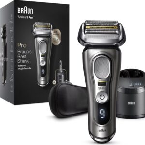 Braun Series 9 Pro 9485cc Wet&Dry, Elektrorasierer mit 5-in-1 SmartCare Center, ProLift Trimmer und Sonic-Technologie, schwarz | silber | Zustand: Neu