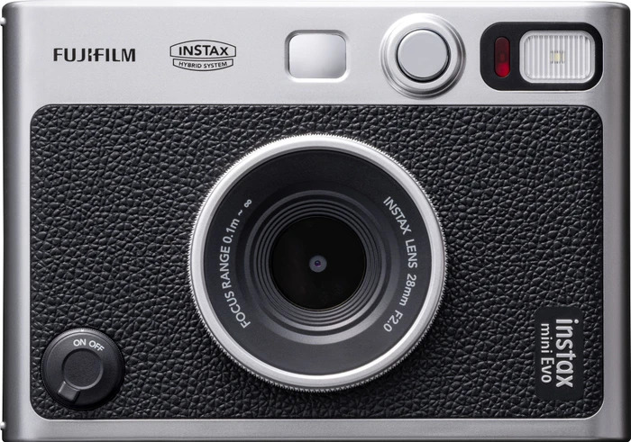 Fujifilm Instax Mini Evo Silber, Hybride Sofortbildkamera mit klassischem Design, 100 Kombinationsmöglichkeiten aus Objektiv- und Filmeffekten. | Zustand: Neu