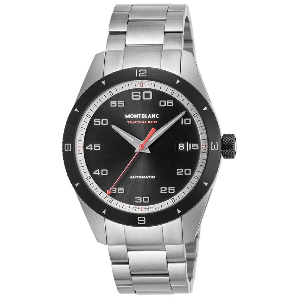 Montblanc TimeWalker Date 116060 Schwarz, Automatik-Herrenuhr, 41mm EdelstahLadegerätehäuse, Keramiklünette, inkl. Box, Zertifikat, Rechnung & 2 Bändern | Zustand: Gut
