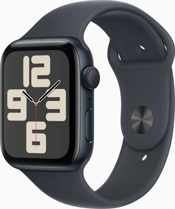 Apple Watch SE (2. Gen) 44mm Mitternacht, GPS, Aluminiumgehäuse, Sportarmband M | L, inkl. OVP, Ladekabel, Batteriezustand 100% | Zustand: Sehr Gut