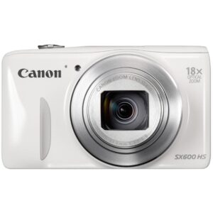 Canon PowerShot SX600 HS weiß, 2014, Kompakte Digitalkamera mit 18fach optischem Zoom, 16 MP, WLAN | NFC und Full-HD-Video, inkl. Ladegerät | Zustand: Gut