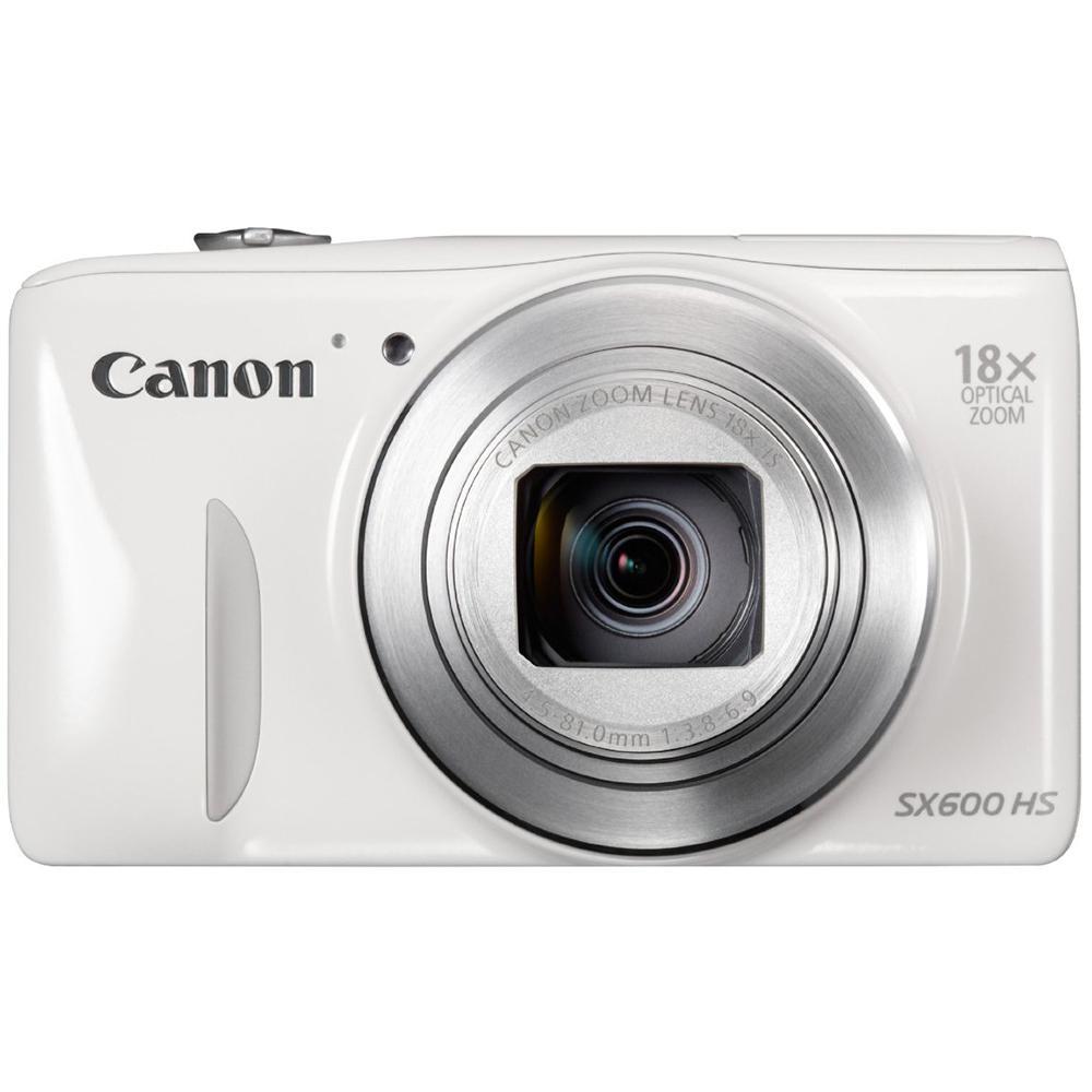 Canon PowerShot SX600 HS weiß, 2014, Kompakte Digitalkamera mit 18fach optischem Zoom, 16 MP, WLAN | NFC und Full-HD-Video, inkl. Ladegerät | Zustand: Gut