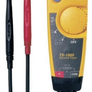 Fluke T5-1000 Elektrotester gelb, Spannungs-, Strom- und Durchgangsprüfer mit OpenJaw-Technik, CAT III 1000 V, inkl. Messleitungen | Zustand: Sehr Gut