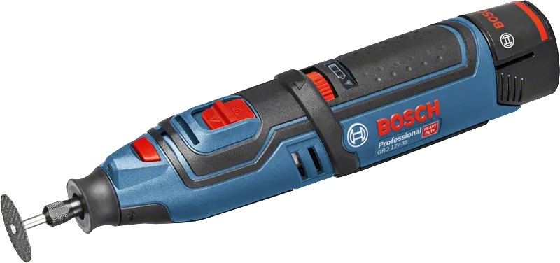 Bosch Professional GRO 12V-35, Akku-Rotationswerkzeug, inkl. Akku und Koffer, ohne Ladegerät, blau | schwarz | Zustand: Sehr Gut