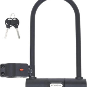 Newrban Bügelschloss Schwarz, Robustes U-Lock-Fahrradschloss mit Rahmenbefestigung und 2 Schlüsseln, ideal für E-Scooter und Fahrräder. | Zustand: Neu