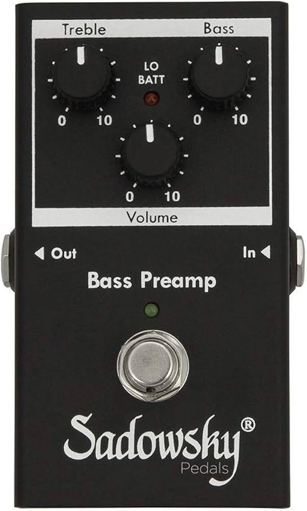 Sadowsky SBP-2 Bass Preamp, Kompaktes Preamp-Pedal mit legendärer 2-Band-Klangregelung (Bass | Treble Boost), ideal für passive Bässe. | Zustand: Sehr Gut