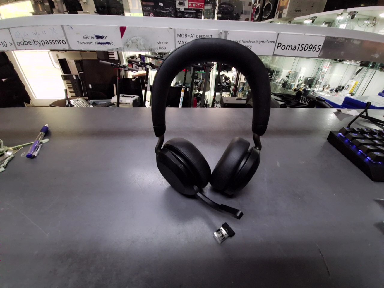 Jabra Evolve2 75 Schwarz, MS Stereo USB-A Headset, kabellos, Bluetooth, Active Noise-Cancelling, ohne Ladestation | Zustand: Sehr Gut – Bild 2