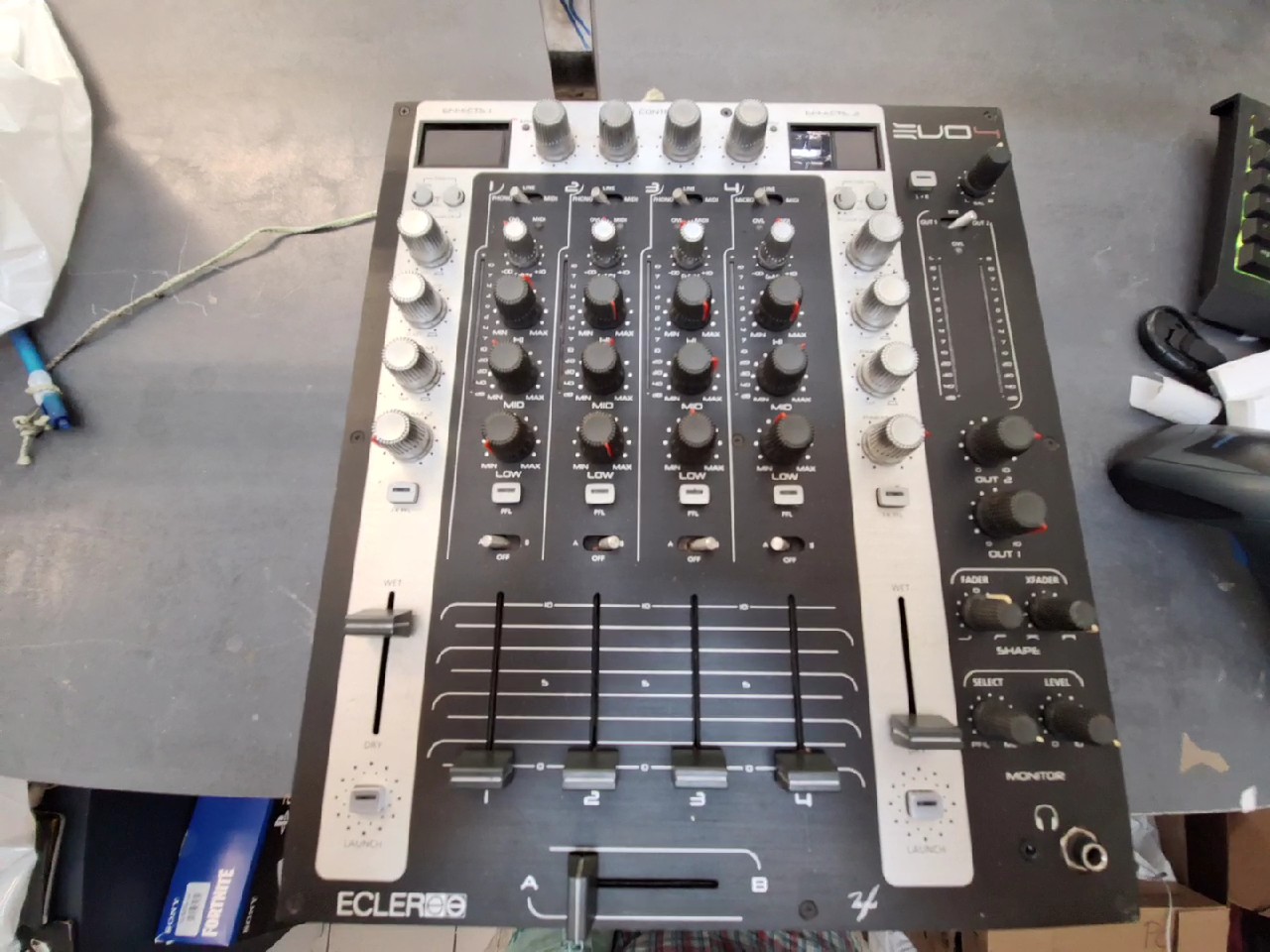 Ecler EVO 4, Schwarz, 2008, 4-Kanal Digital DJ Mixer, 24-Bit | 96kHz, MIDI-Steuerung, inkl. bedienungsanleitung | Zustand: Gut – Bild 3