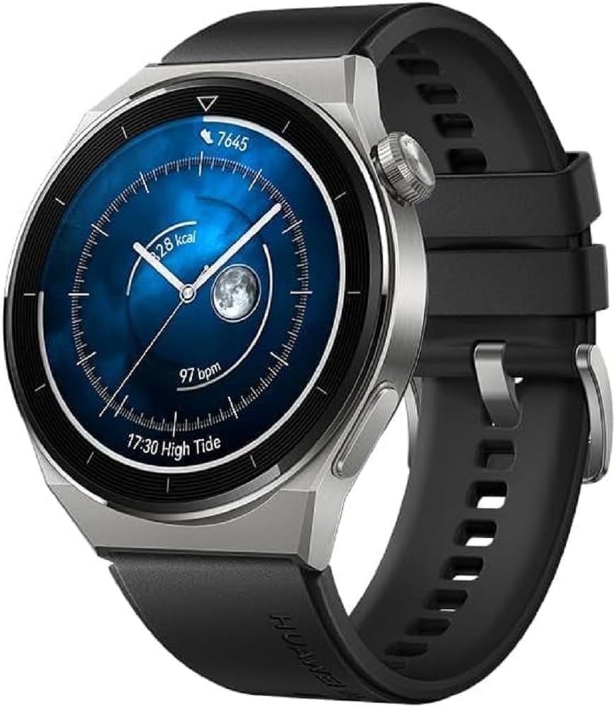 Huawei Watch GT 3 Pro 46mm 2022 Silber, Smartwatch mit Saphirglas, Titangehäuse, HarmonyOS, EKG-Funktion, GPS und OVP. | Zustand: Sehr Gut