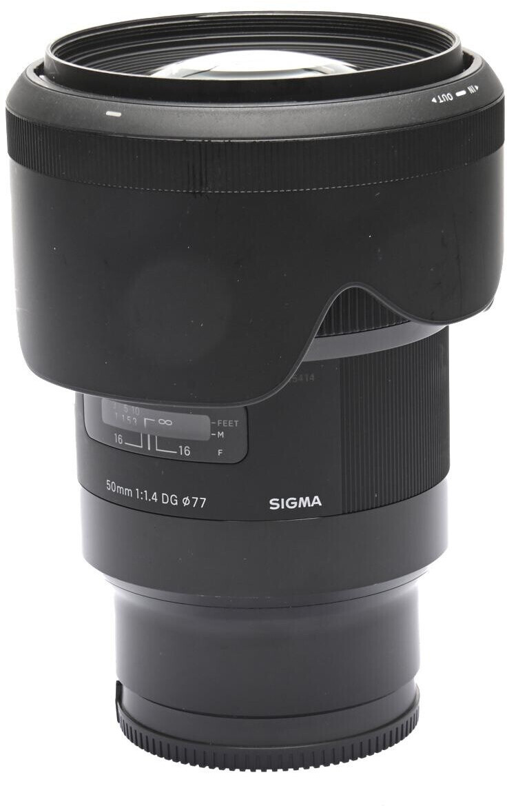 Sigma 50mm F1.4 DG HSM Art Sony E-Mount, Lichtstarke Festbrennweite, 77mm Filtergewinde, inkl. Tasche und Gegenlichtblende | Zustand: Sehr Gut