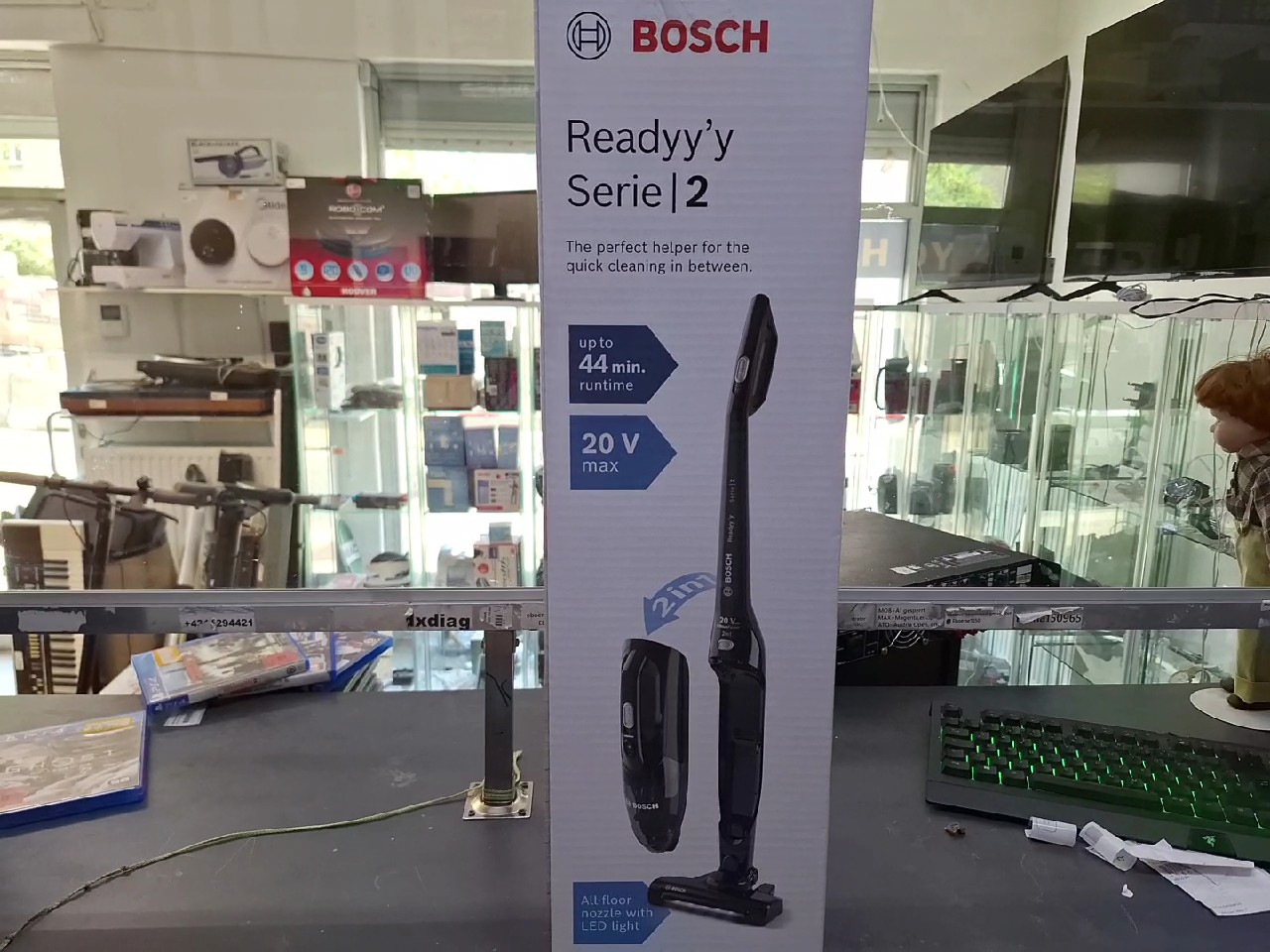 Bosch Readyy'y Serie 2 BBHL2LED Schwarz, 20V Li-Ion Akku, 2-in-1 Handstaubsauger, All-Floor Düse mit LED, OVP | Zustand: Neu – Bild 3