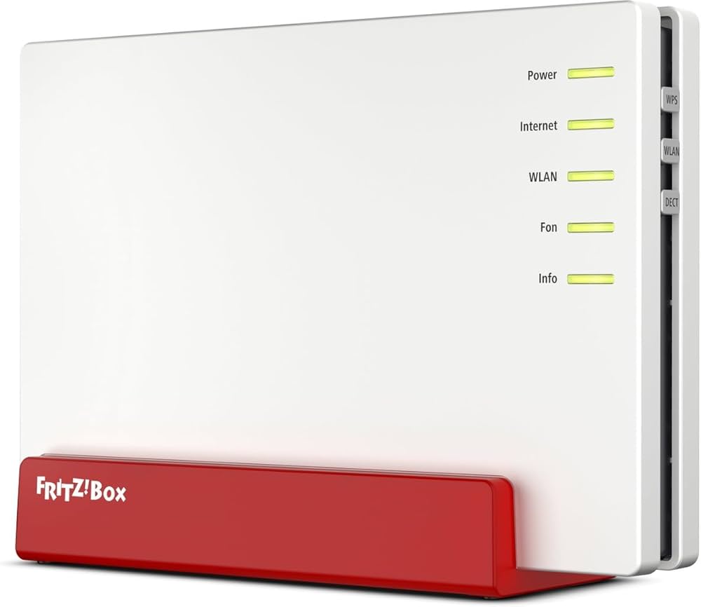 AVM FRITZ!Box 7583, 2024, weiß-rot, DSL-Router, G.fast, Mesh Wi-Fi, 4x Gigabit LAN, inkl. Netzteil und Kabel, in OVP, Produktionsjahr 2024 (S38) | Zustand: Gut