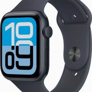 Apple Watch SE 3 44mm 2025 Mitternacht, Aluminiumgehäuse, GPS, Modell A3325, Inklusive Sportarmband M | L | Zustand: Wie Neu