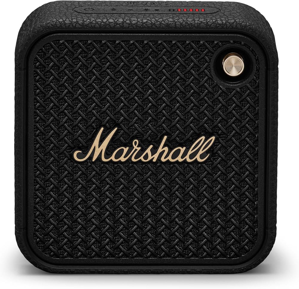 Marshall Willen II Schwarz, Tragbarer Bluetooth-Lautsprecher, IP67 staub- und wasserfest, 17+ Std. Akkulaufzeit, leichte Gehäuseabnutzung | Zustand: Sehr Gut