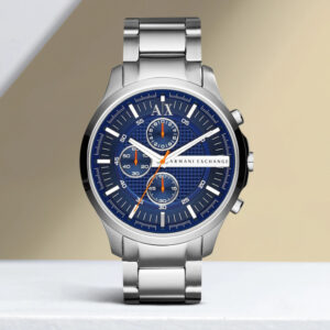 Armani Exchange AX2155 Blau, Herren-Armbanduhr, Chronograph, Edelstahl, in Originalverpackung | Zustand: Sehr Gut | Farbe: blau