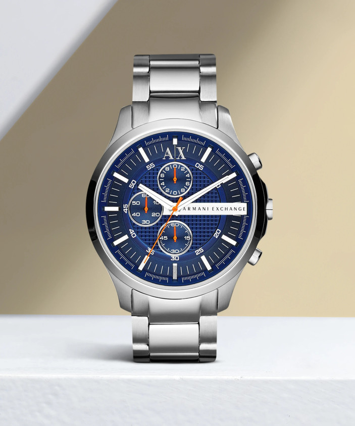 Armani Exchange AX2155 Blau, Herren-Armbanduhr, Chronograph, Edelstahl, in Originalverpackung | Zustand: Sehr Gut | Farbe: blau