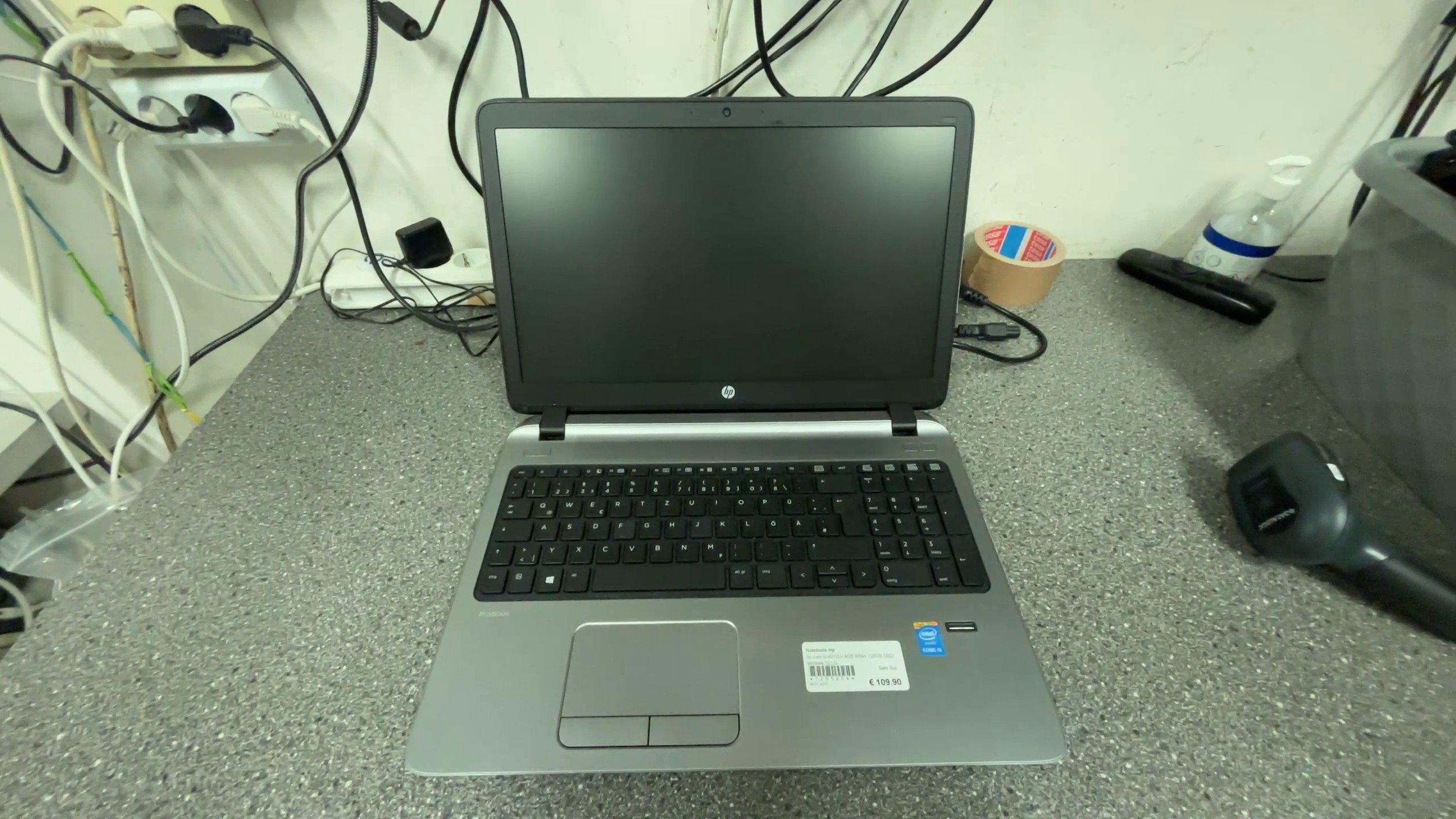 HP ProBook 450 G2 2014 Schwarz Silber, Schaltet sich nicht mehr ein, ohne Garantie | Zustand: Sehr Gut