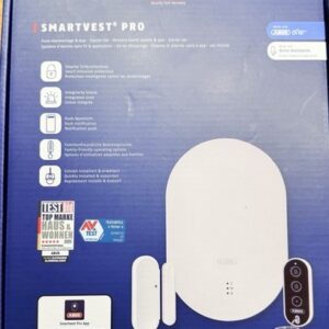 ABUS Smartvest Pro Starter-Set Weiß, Intelligente Funk-Alarmanlage mit App-Steuerung, integrierter Sirene und Sprachassistenten-Kompatibilität. | Zustand: Sehr Gut