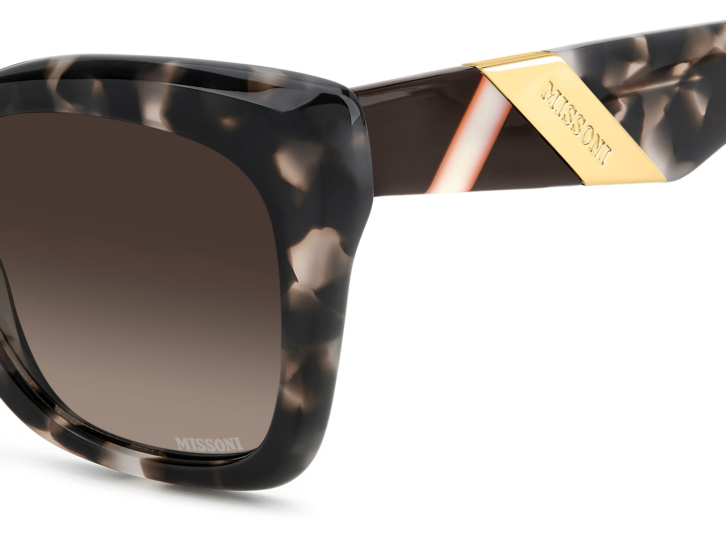 Missoni MIS 0219/S ONS/HA Havana, Damen-Sonnenbrille, Acetat, Havana-Muster, Bügel mit goldenem Missoni-Logo | Zustand: Sehr Gut | Farbe: schwarz – Bild 2