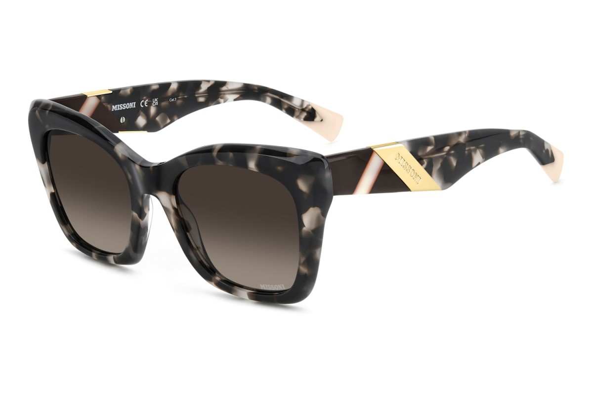 Missoni MIS 0219/S ONS/HA Havana, Damen-Sonnenbrille, Acetat, Havana-Muster, Bügel mit goldenem Missoni-Logo | Zustand: Sehr Gut | Farbe: schwarz – Bild 3