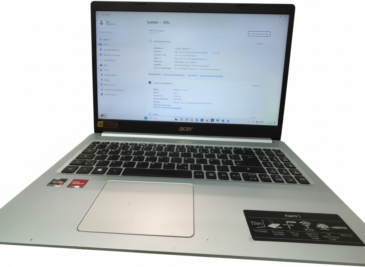 Acer Aspire 5 A515-45 Silber, AMD Ryzen 5 5500U, 8GB RAM, 15,6 Zoll FHD Display, Windows 11 Home, Inklusive Ladegerät | Zustand: Gut – Bild 3