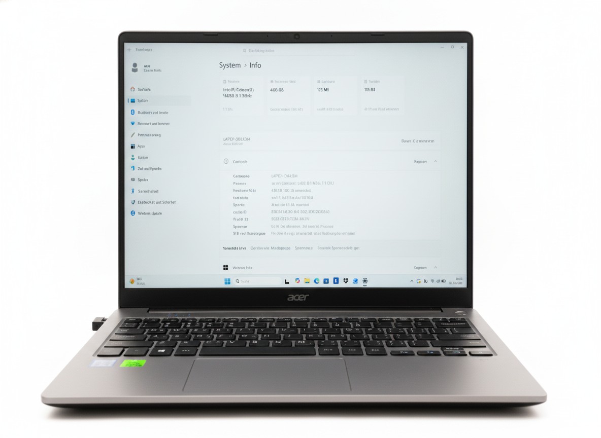 Acer Aspire Lite 15 Silber, Notebook mit Intel Celeron N4500, 4 GB RAM, 128 GB eMMC, 15,6 Zoll Full-HD Display, Windows 11 | Zustand: Sehr Gut – Bild 2